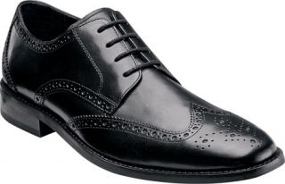 Mens Florsheim Castellano Wing Ox   Black Smooth Leather Lace Up Shoes