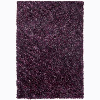 Handwoven Purple/silver/pink Mandara Shag Rug (79 X 106) (Pink, blue, silverPattern Shag Tip We recommend the use of a  non skid pad to keep the rug in place on smooth surfaces. All rug sizes are approximate. Due to the difference of monitor colors, som