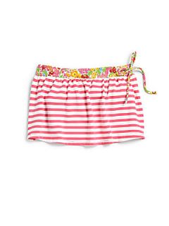 Oscar de la Renta Toddlers & Little Girls Striped Swim Skirt   Hot Pink