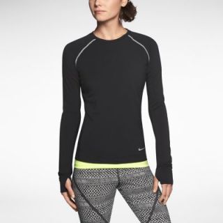 Nike Dri FIT Sprint Crew Womens Running Shirt   Black