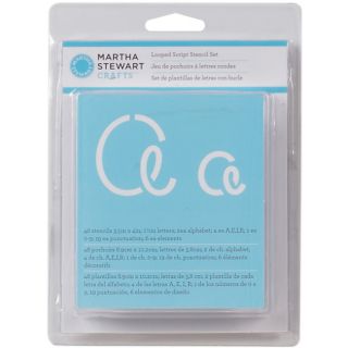 Martha Stewart Looped Script Alphabet Stencil Set (48 Pack) (Stencils   3.5 inches wide x 4 inches long; letters   1.5 inches longPackage contains 48 stencils Upper and lower case alphabet, numbers, punctuation, decorative elements, and instructionsOne (
