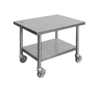 Piper Products Bench Type Mixer Stand w/ Open Base, Non Spill Top, Stainless