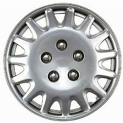 Design Silver Universal Abs 15 inch Hub Caps (set Of 4) (When checking your tire size, do not measure the hub cap. It will give a larger size than needed. For the correct size, it goes by the tire size. Check the sidewall of your tire for a series of #s l