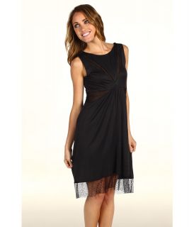 BCBGMAXAZRIA Minette Lace Detail Dress Womens Dress (Black)