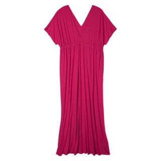 Merona Womens Plus Size Short Sleeve Maxi Dress   Red 3