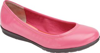 Womens Rockport Total Motion Ballet   Fuchsia Rose Leather Ballet Flats