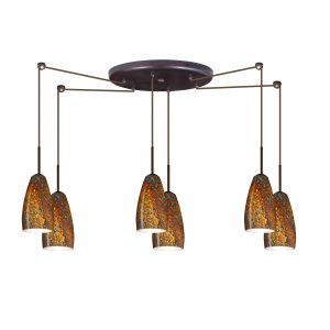 Besa Lighting BEL 6BC 1509CE BR Chrissy Pendant