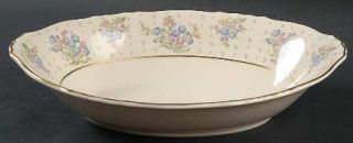 Syracuse Forget Me Not 10 Oval Vegetable Bowl, Fine China Dinnerware   Federal