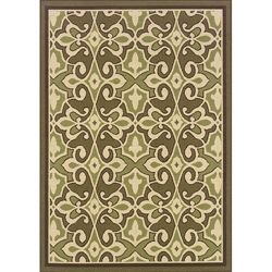 Green/ivory Outdoor Area Rug (37 X 56)