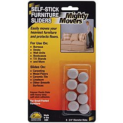 Mighty Movers Self adhesive Furniture Sliders (pack Of 8)