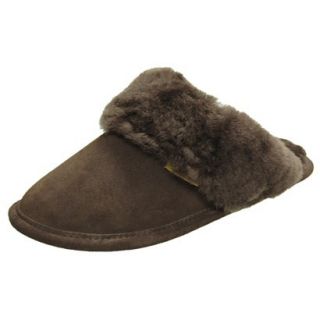 Womens Brumby Shearling Scuff Slippers   Chocolate 7.0