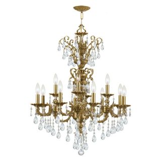 Crystorama 5512 AG CL MWP Mirabella Crystal Chandelier   26W in. Multicolor  