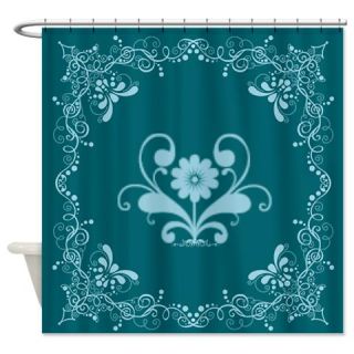  Teal on Teal Flowers and Swirls  Use code FREECART at Checkout