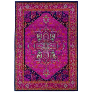 Kaleidoscope Pink/ Blue Polypropylene Rug (710 X 11)