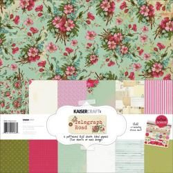 Telegraph Road Paper Pack 12 X12  6 Double sided Designs/2 Ea + Stickers