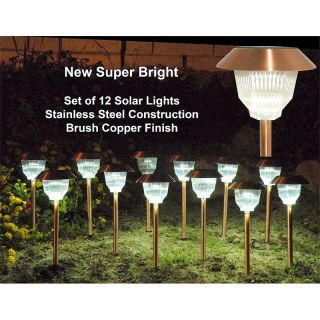 Homebrite Solar Power Rockwell Path Lights   Set of 12 Multicolor   30865/12