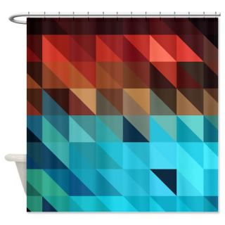  Fire Ice Geometric Shower Curtain  Use code FREECART at Checkout