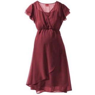 Merona Maternity Short Sleeve Woven Dress   Red S