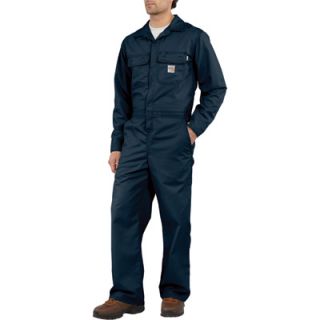 Carhartt Flame Resistant Twill Unlined Coverall   Dark Navy, 50in. Waist, Tall