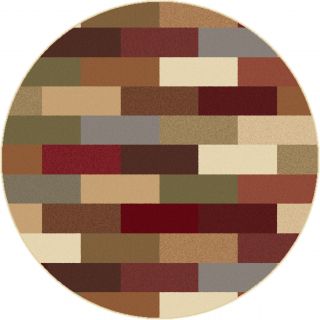 Rhythm 105180 Multi Contemporary Area Rug (7 10 Round) (MultiSecondary Colors Beige, red, brown, blue, greenShape RoundTip We recommend the use of a non skid pad to keep the rug in place on smooth surfaces.All rug sizes are approximate. Due to the diff