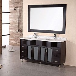 Design Element Modern Double Sink Bathroom Vanity Set