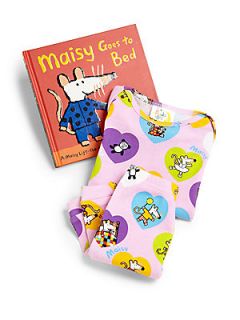 Books To Bed Infants Three Piece Maisy Goes To Bed Pajamas & Book Set   Pink