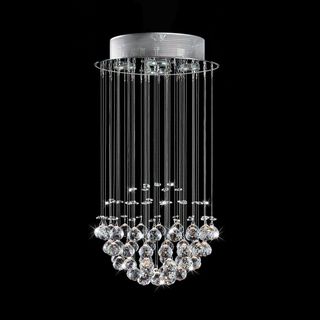 Cascade Ceiling Chandelier With Dense Crystal Spheres