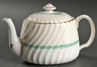 Minton Lady Rodney (Cream Rim) Small Teapot & Lid, Fine China Dinnerware   Cream