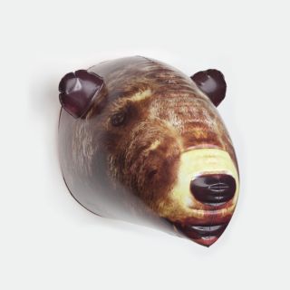 Inflatable Bear Head Brown One Size For Men 225865400