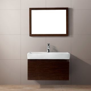 Vigo Industries VG09018118K Bathroom Vanity, 30 Magalia Single w/Mirror Wenge