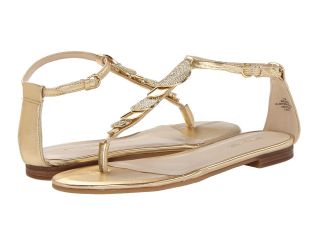Nine West Zacharia Womens Toe Open Shoes (Gold)