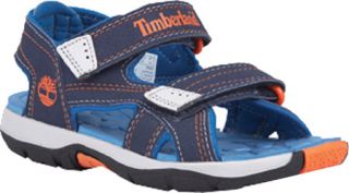 Childrens Timberland Mad River 2 Strap Sandal   Navy/Royal/Orange Synthetic Cas