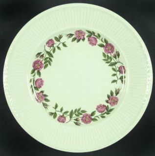 Wedgwood Rosalind Dinner Plate, Fine China Dinnerware   Edme, Pink Flower Ring