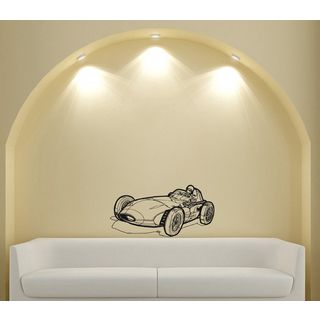 Roadster Formula 1 Sports Car Racer Design Vinyl Wall Art Decal (Glossy blackEasy to apply and remove, instructions includedDimensions 25 inches wide x 35 inches long )