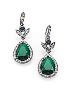 ABS by Allen Schwartz Jewelry Faceted Pear Drop Earrings   Silver 