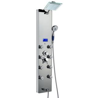 Blue Ocean 52 inch Aluminum Shower Panel Tower With Rainfall Shower Head