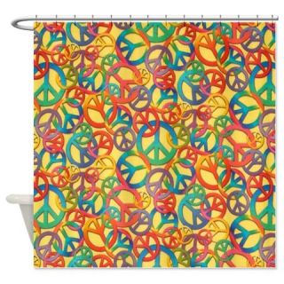  Color Peace Signs Shower Curtain  Use code FREECART at Checkout