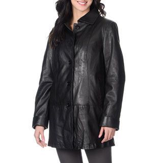Wheblu Womens Black Leather Removable Insulated Lined Jacket