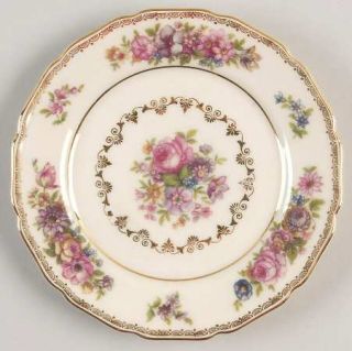 Thomas Sylvia Bread & Butter Plate, Fine China Dinnerware   Floral Border & Cent