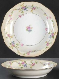 Baronet Juliet Rim Soup Bowl, Fine China Dinnerware   Multicolor Flowers & Swags