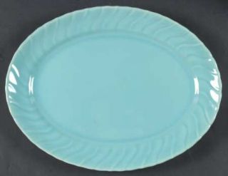 Franciscan Coronado Aqua Glossy 13 Oval Serving Platter, Fine China Dinnerware