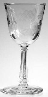 Libbey   Rock Sharpe Crystal Garland Wine Glass   Stem #3002,Cut