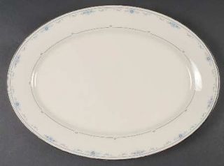 Lenox China Carolina (Blue Flowers) 13 Oval Serving Platter, Fine China Dinnerw