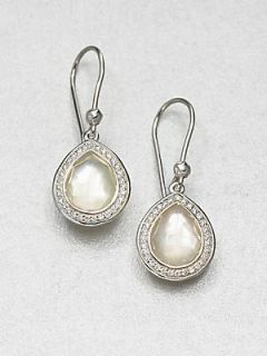 IPPOLITA Diamond, Mother of Pearl and Sterling Silver Drop Earrings   Silver Pea