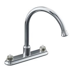 Kohler K 15888 k cp Polished Chrome Coralais Decorator Kitchen Sink Faucet With 9 Traditional Spout, Requires Handles