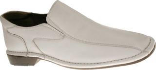 Mens Stacy Adams Primo 24135   White Leather Bicycle Toe Shoes
