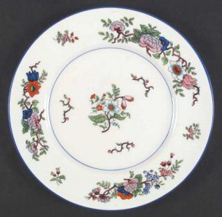 Coalport Corea (Blue Trim) Luncheon Plate, Fine China Dinnerware   Blue Trim&Ver