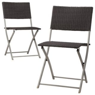 Outdoor Patio Furniture Set Threshold 2 Piece Wicker Chair, Russell Collection