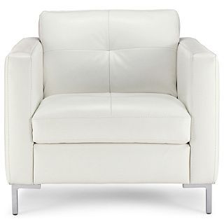 Bryant Leather Chair, White