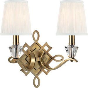 Hudson Valley HV 8182 AGB Fowler 2 Light Wall Sconce